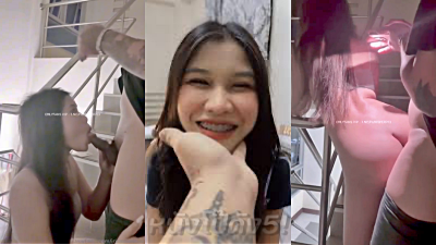 คลิปหลุด irinzrnpeach น้องไอริน แอบแซ่บกับผัวฟิน ๆ ตรงบันไดหนีไฟ เย็ดแบบระแวงโคตรจะเสียวเลย ยืนเย็ดรัวแรงกระแทกจนน้ำหีแตก