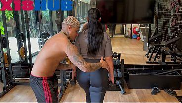 The personal trainer from the gym came to help me with my workout&comma; and at the end I took her to my apartment and ate her pussy a lot&period;