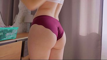 Stepmom Try On Panties&excl; Perfect Ass Tease 